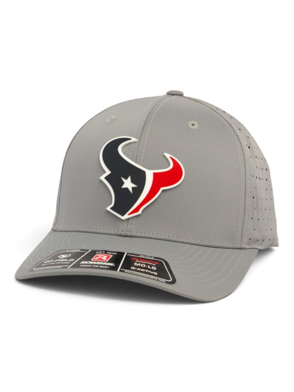 Houston Texans 3D Laser Perf R-Flex Cap- Grey